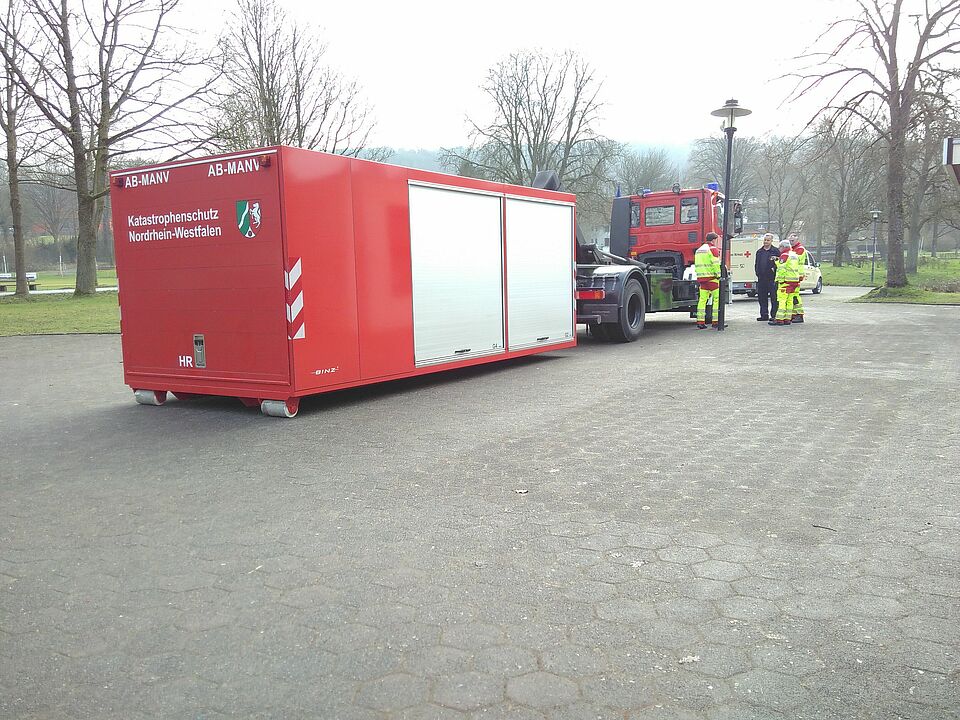 Der MANV-Container der Feuerwehr.